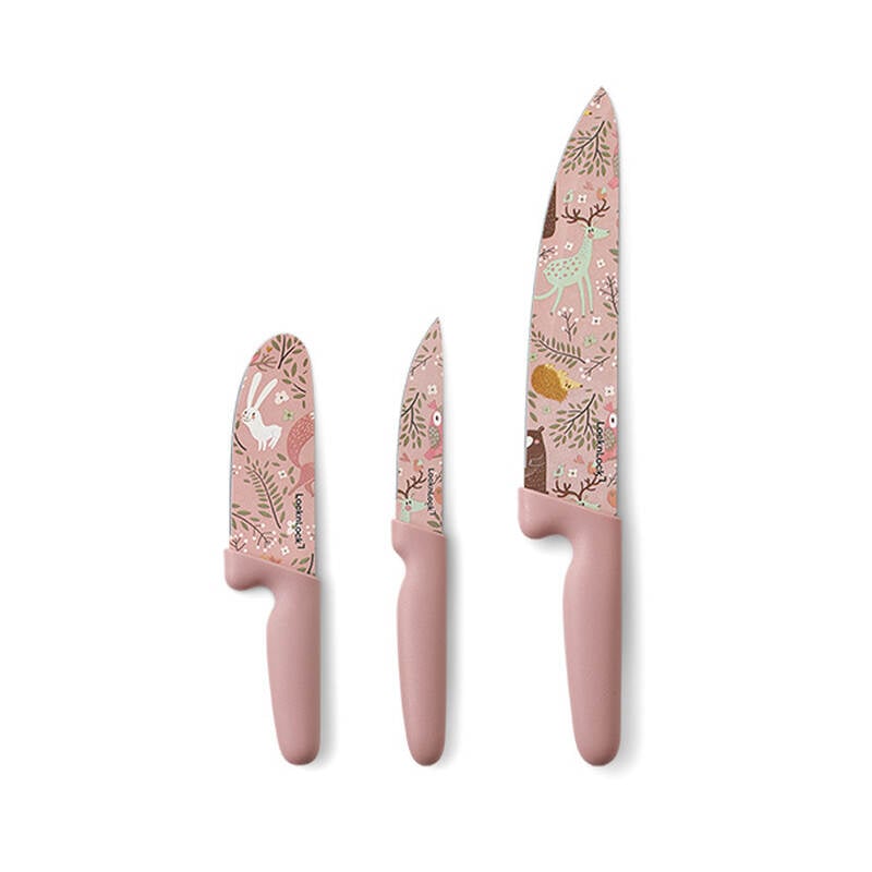 Bộ dao nhà bếp 3 món LocknLock Gallery Knife Set Màu hồng - CKK308S3, , large image number null